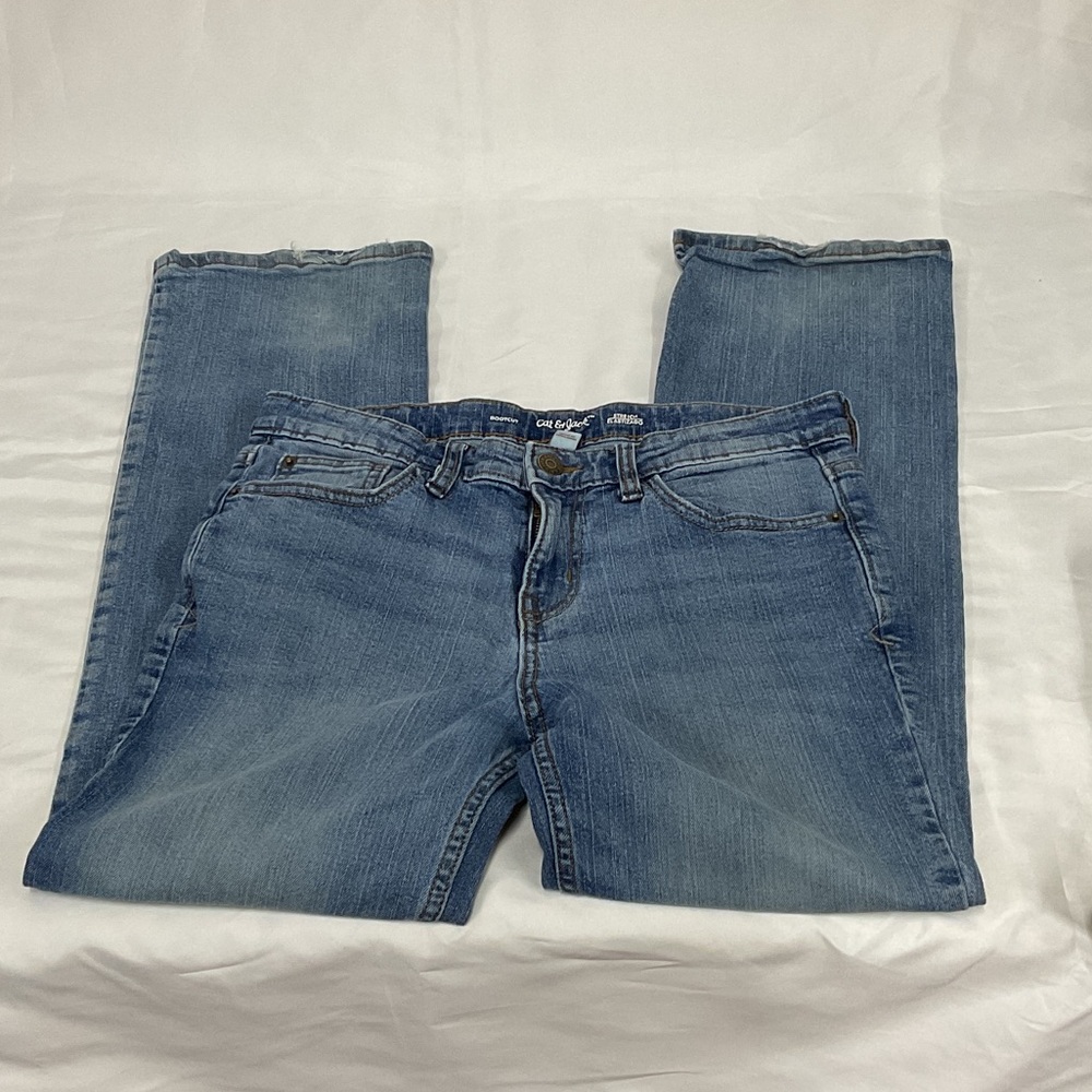 EUC Boys cat&jack blue jeans with adjustable waist